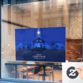 Weihnachtskrippe Fensteraufkleber (Café-Fenster)
