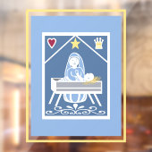 Weihnachtskrippe Fensteraufkleber (Blatt 2)