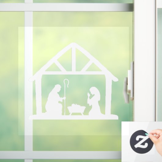 Weihnachtskrippe Fensteraufkleber (Zuhause)