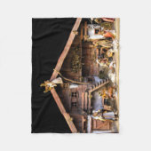 Weihnachtskrippe Fleecedecke (Vorderseite)