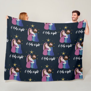 Weihnachtskrippe Fleecedecke