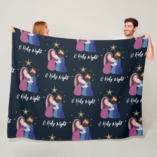 Weihnachtskrippe Fleecedecke (Beispiel)