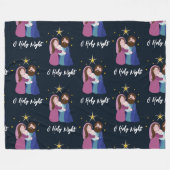 Weihnachtskrippe Fleecedecke (Vorderseite (Horizontal))