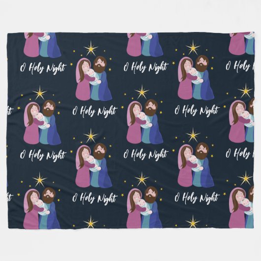 Weihnachtskrippe Fleecedecke (Vorderseite (Horizontal))
