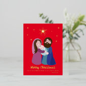 Weihnachtskrippe Folien Feiertagspostkarte (Stehend vorne)