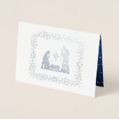 Weihnachtskrippe Folienkarte (Vorderseite)