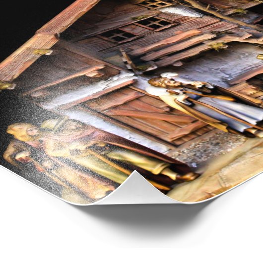 Weihnachtskrippe Fotodruck (Ecke)