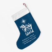 Weihnachtskrippe Freude an der Welt Blau & Weiß C Kleiner Weihnachtsstrumpf (Rückseite (Hängend))