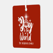 Weihnachtskrippe Freude an der Welt rot und weiß Ornament Aus Metall (Vorderseite links)