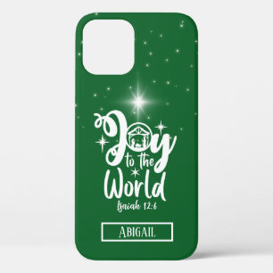 Weihnachtskrippe Freude für die Welt Grün & Weiß Case-Mate iPhone Hülle