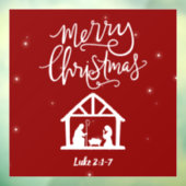 Weihnachtskrippe Frohe Weihnachten Fensteraufkleber (Blatt 3)