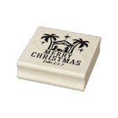 Weihnachtskrippe Frohe Weihnachten Gummistempel (Stempel)