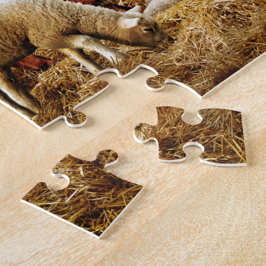 Weihnachtskrippe für alle Tiere, raue Colliese - Puzzle (Seite)