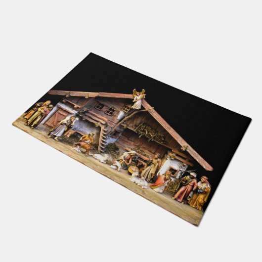 Weihnachtskrippe Fußmatte (Schrägansicht)