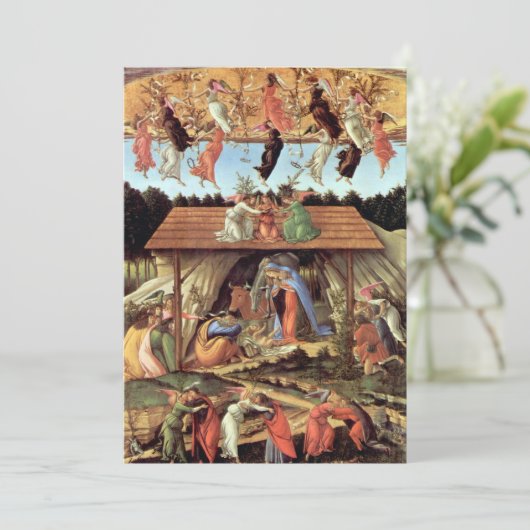 Weihnachtskrippe, Geburt Christi von Botticelli (Stehend Vorderseite)