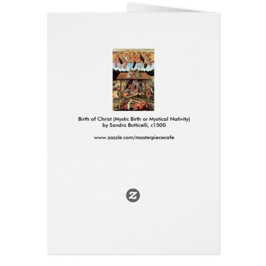 Weihnachtskrippe, Geburt Christi von Botticelli (Hinten)