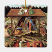 Weihnachtskrippe, Geburt Christi von Botticelli Keramikornament (Rückseite)