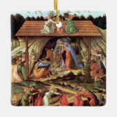 Weihnachtskrippe, Geburt Christi von Botticelli Keramikornament (Vorderseite)