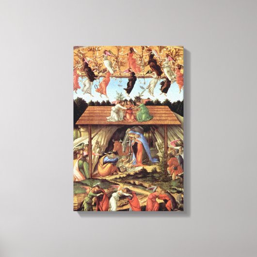Weihnachtskrippe, Geburt Christi von Botticelli Leinwanddruck (Vorderseite)
