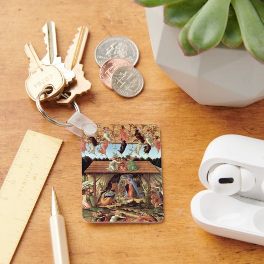 Weihnachtskrippe, Geburt Christi von Botticelli Schlüsselanhänger (Schreibtisch)