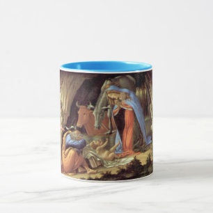 Weihnachtskrippe, Geburt Christi von Botticelli Tasse
