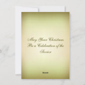 Weihnachtskrippe Geburt Feiertagskarte (Rückseite)