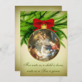 Weihnachtskrippe Geburt Feiertagskarte (Vorne/Hinten)