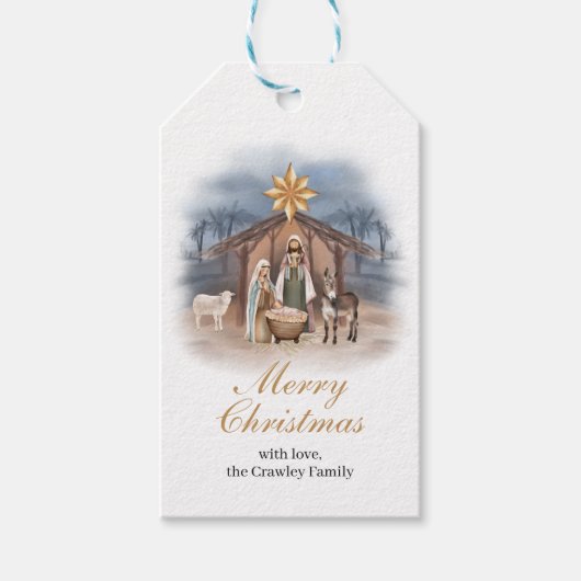 Weihnachtskrippe Geschenkanhänger (Vorderseite)