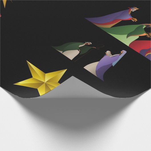 Weihnachtskrippe Geschenkpapier (Ecke)