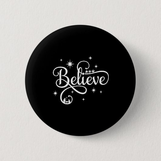Weihnachtskrippe Glauben Christliche Familie Frohe Button (Vorderseite)