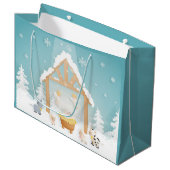 Weihnachtskrippe Große Geschenktüte (Vorderseite Schrägansicht)