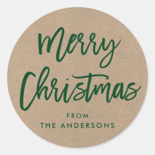 Weihnachtskrippe Grüne Geschenksticker Runder Aufkleber
