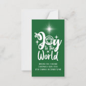 Weihnachtskrippe Grüner Gruß Mitteilungskarte (Vorderseite)