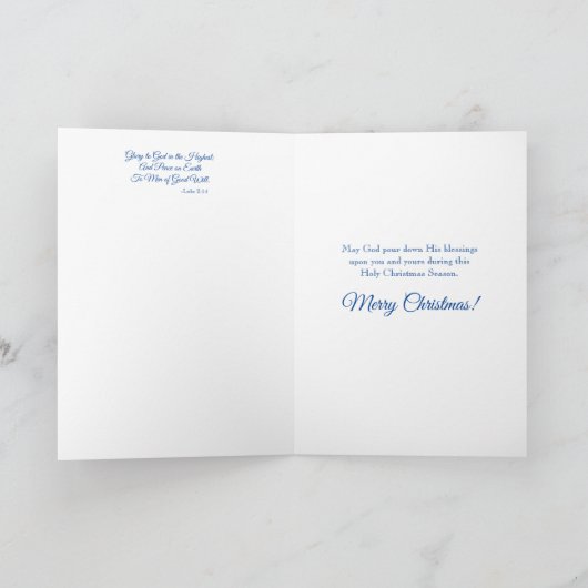 Weihnachtskrippe Grußkarte Ernst Deger Karte (Innenseite)