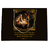 Weihnachtskrippe Heilige Familie Religiös Große Geschenktüte (Vorderseite)