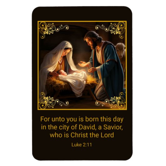 Weihnachtskrippe Heilige Familie Religiös Magnet (Vertikal)