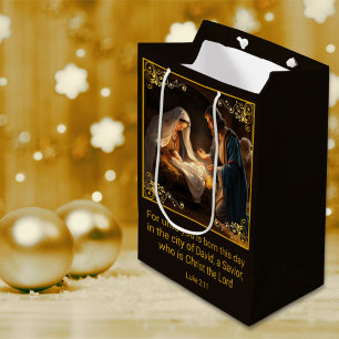 Weihnachtskrippe Heilige Familie Religiös Mittlere Geschenktüte