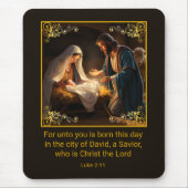 Weihnachtskrippe Heilige Familie Religiös Mousepad (Vorne)