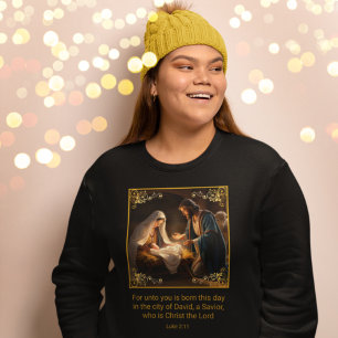 Weihnachtskrippe Heilige Familie Religious Luke 2: Sweatshirt