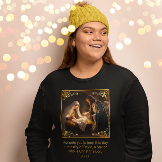Weihnachtskrippe Heilige Familie Religious Luke 2: Sweatshirt