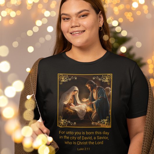 Weihnachtskrippe Heilige Familie Religious Luke 2: Tri-Blend Shirt