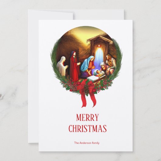 Weihnachtskrippe, Heilige Nacht Weihnachten (Vorderseite)