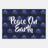 Weihnachtskrippe im Weltfrieden Geschenkpapier Set (Vorderseite)