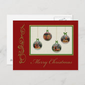 Weihnachtskrippe - individuell anpassbare Postkart Feiertagspostkarte (Vorne/Hinten)