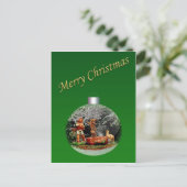 Weihnachtskrippe - individuell anpassbare Postkart Feiertagspostkarte (Stehend Vorderseite)