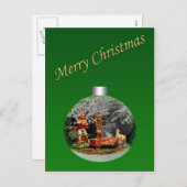 Weihnachtskrippe - individuell anpassbare Postkart Feiertagspostkarte (Vorne/Hinten)