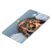 Weihnachtskrippe Jesus 4 x 6 Magnet (Linke Seite)