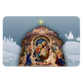 Weihnachtskrippe Jesus 4 x 6 Magnet (Horizontal)