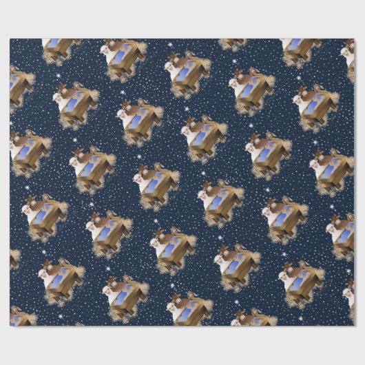 Weihnachtskrippe Jesus Geschenkpapier (Flach)