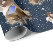 Weihnachtskrippe Jesus Geschenkpapier (Rolleneckpunkt)